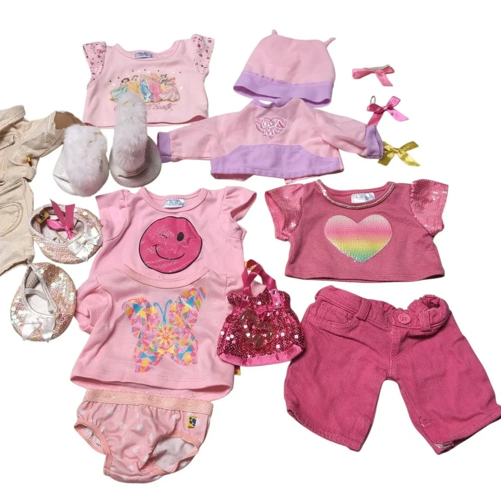 Build A Bear BAB Girl Clothes 20 pc Lot Clothing Shoes Outfits Accessories FAIR